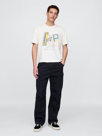 Kurzes T-Shirt mit Gap-Logo