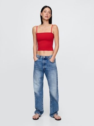 Kurzes Tube-Top aus engem Strick