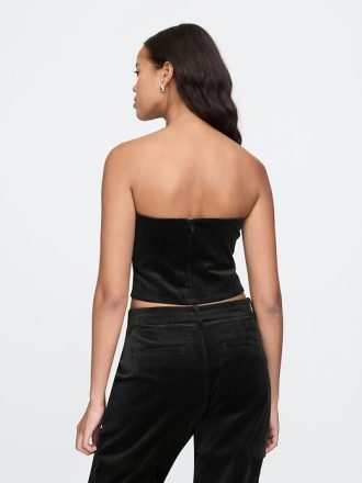 Kurzes Tube-Top aus Samt