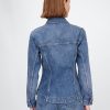 Lange Jeansjacke