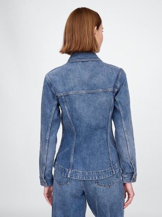 Lange Jeansjacke