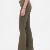 Lange und schmale Twill-Hose mit niedriger Leibhöhe