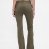 Lange und schmale Twill-Hose mit niedriger Leibhöhe