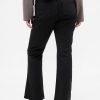 Lange und schmale Twill-Hose mit niedriger Leibhöhe