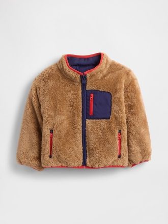 Leichte Sherpa-Wendejacke für Babys und Kleinkinder