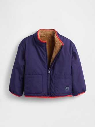Leichte Sherpa-Wendejacke für Babys und Kleinkinder