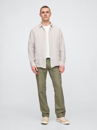 Leinen-Baumwoll-Khakis