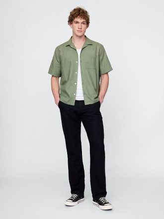 Leinen-Baumwoll-Khakis
