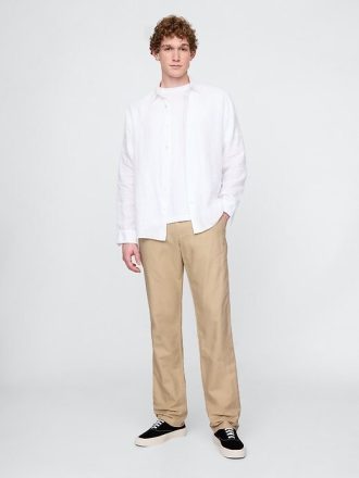 Leinen-Baumwoll-Khakis