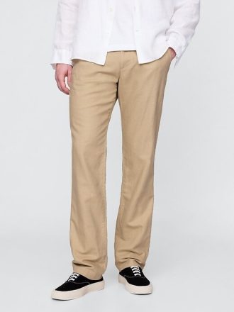 Leinen-Baumwoll-Khakis