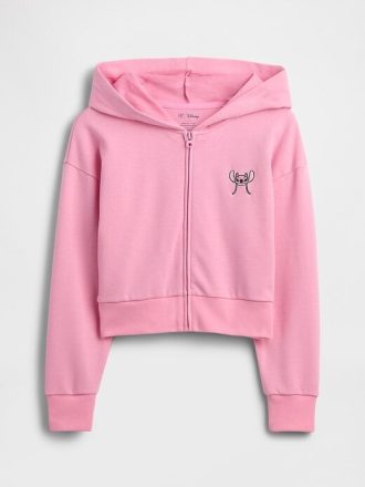 Lilo & Stitch – Kurzer French-Terry-Kapuzenpullover mit Reißverschluss für Kinder