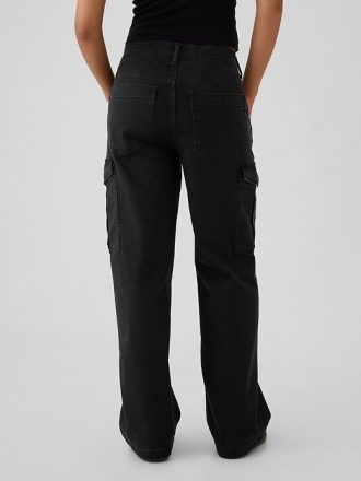 Lockere Cargojeans im Stil der 90er mit mittelhohem Bund