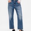 Lockere Crop-Jeans mit mittelhohem Bund Lockere Crop-Jeans mit mittelhohem Bund