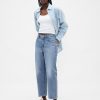 Lockere Crop-Jeans mit mittelhohem Bund Lockere Crop-Jeans mit mittelhohem Bund