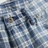 Lockere Denim-Shorts im Karomuster der 90er Lockere Denim-Shorts im Karomuster der 90er