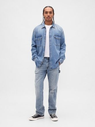 Lockere, gerade Carpenter-Jeans