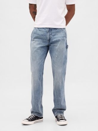 Lockere, gerade Carpenter-Jeans