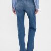Lockere, gerade geschnittene Jeans mit hohem Bund Lockere, gerade geschnittene Jeans mit hohem Bund