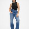 Lockere, gerade geschnittene Jeans mit hohem Bund Lockere, gerade geschnittene Jeans mit hohem Bund