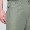 Lockere Hose aus Leinen-Baumwolle im Fischgrätenmuster der 90er Lockere Hose aus Leinen-Baumwolle im Fischgrätenmuster der 90er