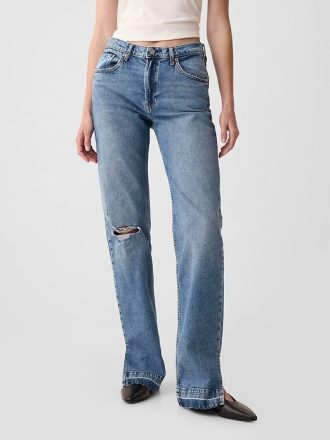 Lockere Jeans im Stil der 90er mit mittelhohem Bund