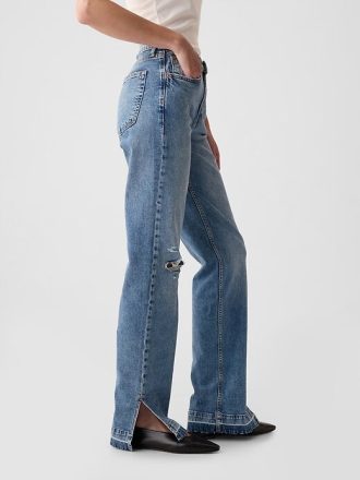 Lockere Jeans im Stil der 90er mit mittelhohem Bund