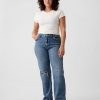 Lockere Jeans im Stil der 90er mit mittelhohem Bund Lockere Jeans im Stil der 90er mit mittelhohem Bund