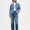 Lockere Jeans mit hohem Bund im 90er-Stil Lockere Jeans mit hohem Bund im 90er-Stil