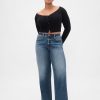Lockere Jeans mit hohem Bund im 90er-Stil Lockere Jeans mit hohem Bund im 90er-Stil