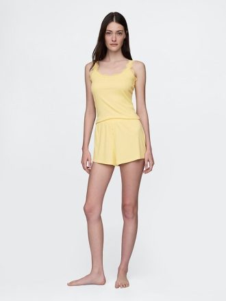 Lockere Pyjama-Shorts mit Mini-Ripp