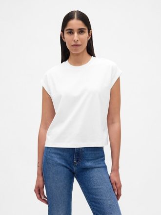 Lockeres, kurzes T-Shirt aus Supima®-Baumwolle