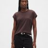 Lockeres, kurzes T-Shirt aus Supima®-Baumwolle Lockeres, kurzes T-Shirt aus Supima®-Baumwolle