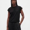 Lockeres, kurzes T-Shirt aus Supima®-Baumwolle Lockeres, kurzes T-Shirt aus Supima®-Baumwolle
