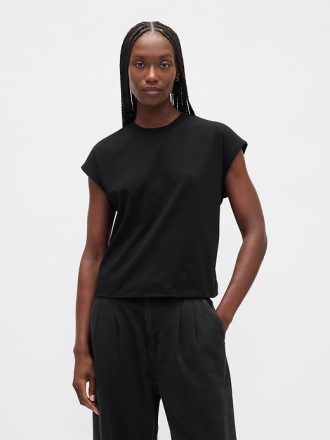 Lockeres, kurzes T-Shirt aus Supima®-Baumwolle