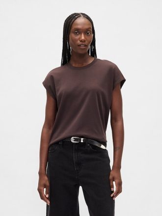 Lockeres, kurzes T-Shirt aus Supima®-Baumwolle
