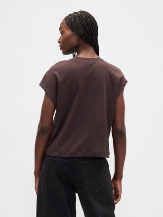 Lockeres, kurzes T-Shirt aus Supima®-Baumwolle