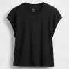 Lockeres, kurzes T-Shirt aus Supima®-Baumwolle Lockeres, kurzes T-Shirt aus Supima®-Baumwolle