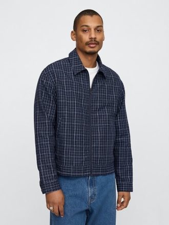 Lässige Jacke aus Leinen-Baumwolle mit Karomuster