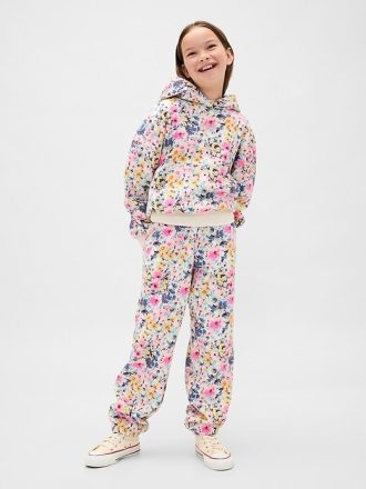 Lässige VintageSoft-Jogginghose mit Blumenmuster für Kinder