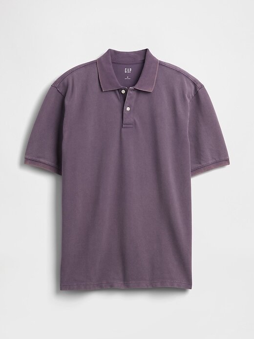 Lässiges Piqué-Poloshirt Lässiges Piqué-Poloshirt