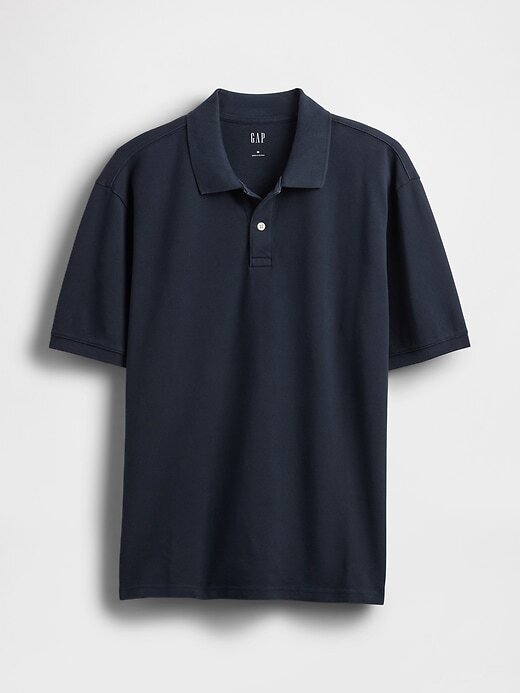 Lässiges Piqué-Poloshirt Lässiges Piqué-Poloshirt