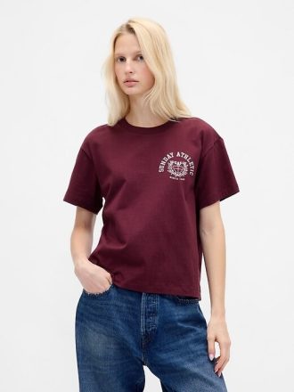 Lässiges T-Shirt mit grafischem Logo