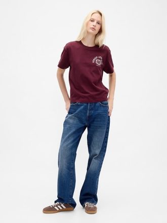 Lässiges T-Shirt mit grafischem Logo