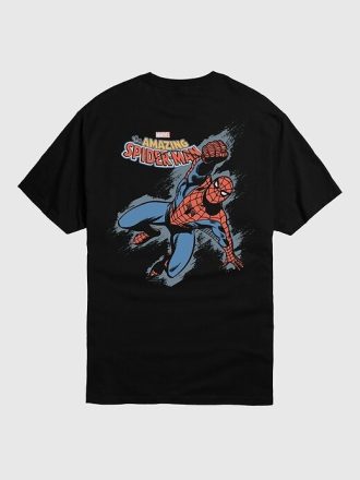 Marvel Grunge Spiderman Kurzarm-T-Shirt