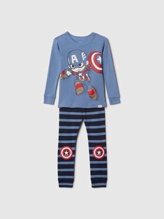 Marvel-Pyjama-Set aus gebürsteter Bio-Baumwolle für Babys und Kleinkinder