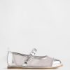 Mary Jane-Ballerinas aus Metallic-Mesh für Kleinkinder