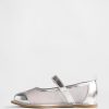 Mary Jane-Ballerinas aus Metallic-Mesh für Kleinkinder