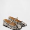 Mary Jane-Ballerinas mit Schlangenmuster Mary Jane-Ballerinas mit Schlangenmuster