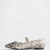 Mary Jane-Ballerinas mit Schlangenmuster Mary Jane-Ballerinas mit Schlangenmuster