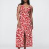 Maxi-Slip-Kleid mit Bindeband hinten Maxi-Slip-Kleid mit Bindeband hinten